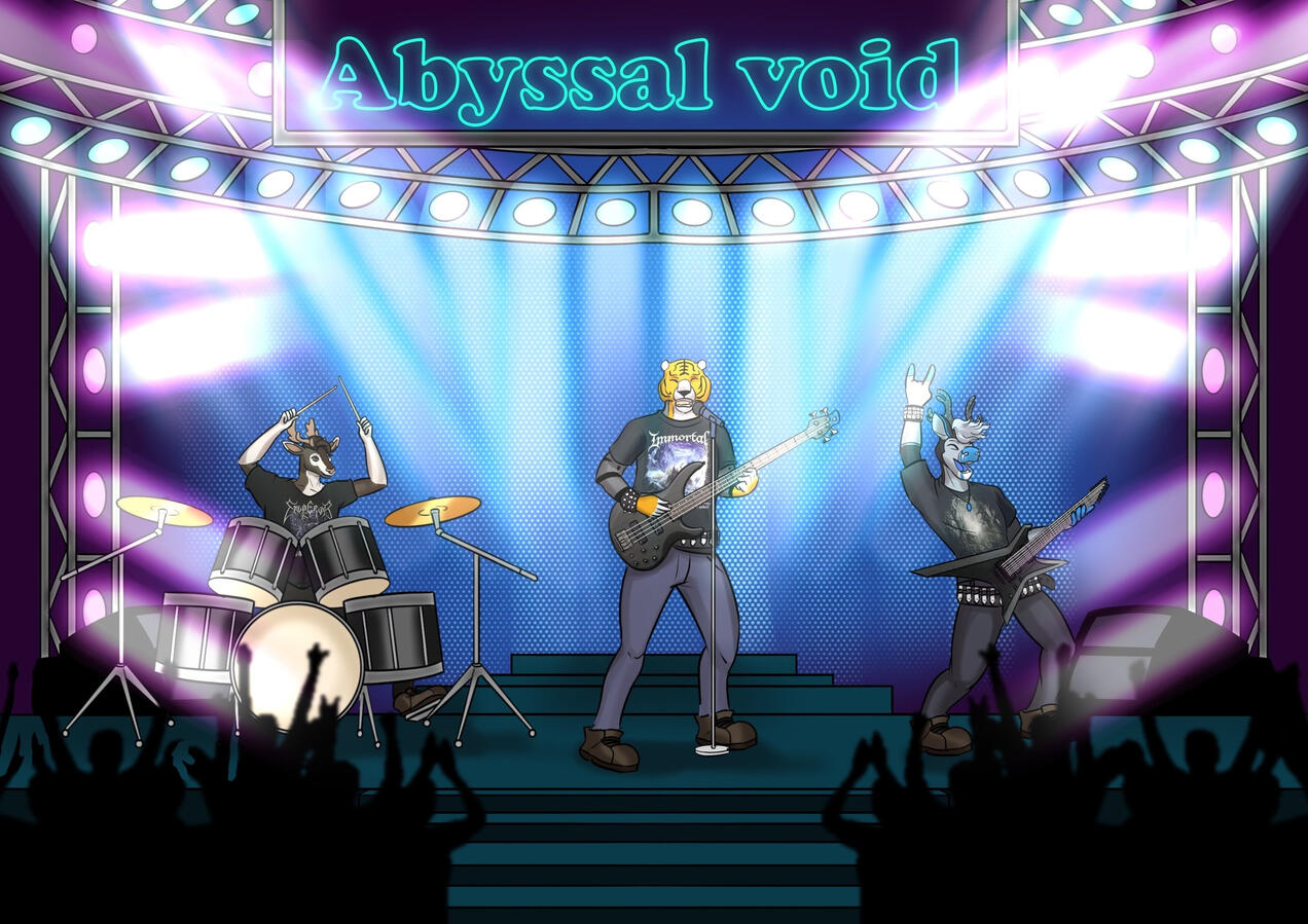 Kaisei performing in the metal band Abyssal Void Kaisei performing in the metal band Abyssal Void